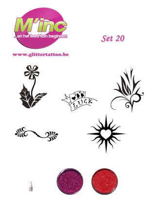 Glitter tattoo set 20